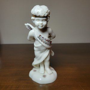 Lenox Jewels Collection LOVE STRUCK CHERUB Angel Figurine Gold with Jewel Tone